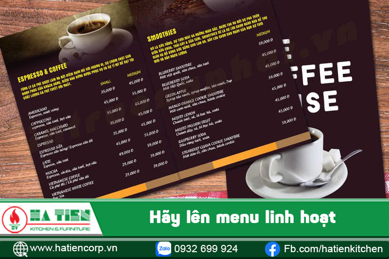 Hãy lên Menu linh hoạt