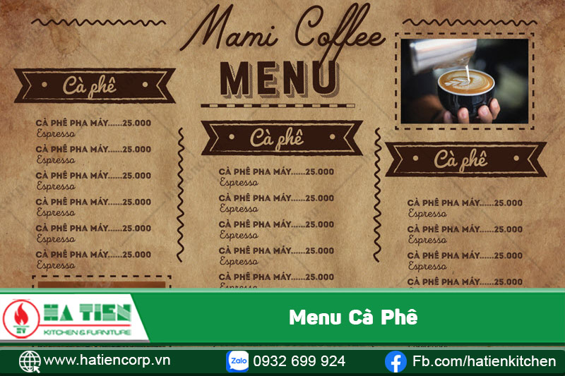 Menu quán cafe cần bổ sung thêm một số thức uống khác