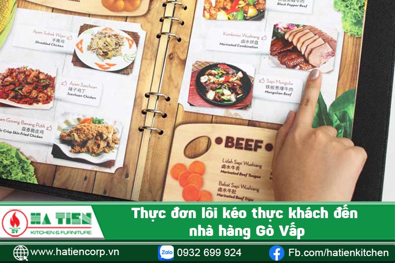 Thực đơn lôi kéo thực khách đến nhà hàng Gò Vấp