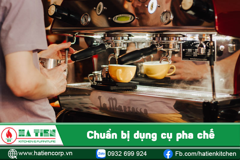 Chuẩn bị dụng cụ pha chế