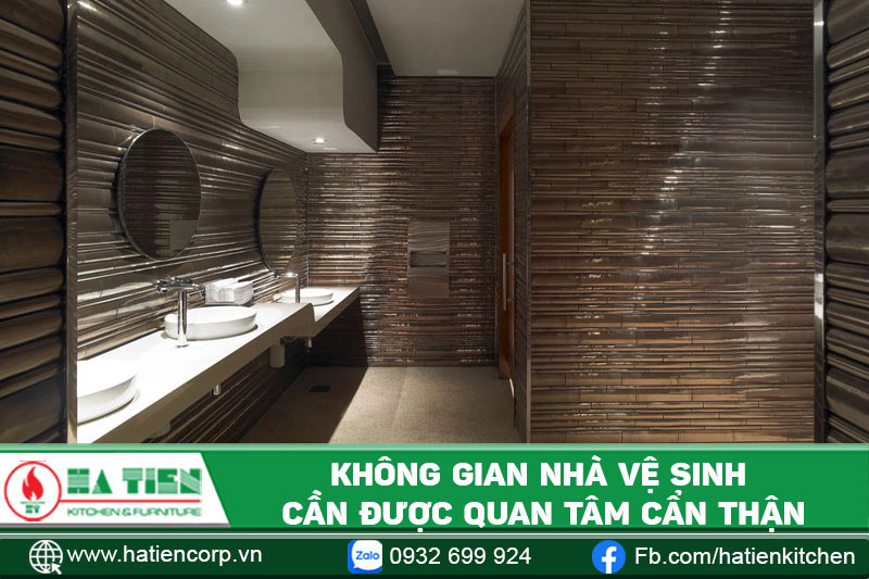 Không gian về sinh cũng cần được quan tâm cẩn thận