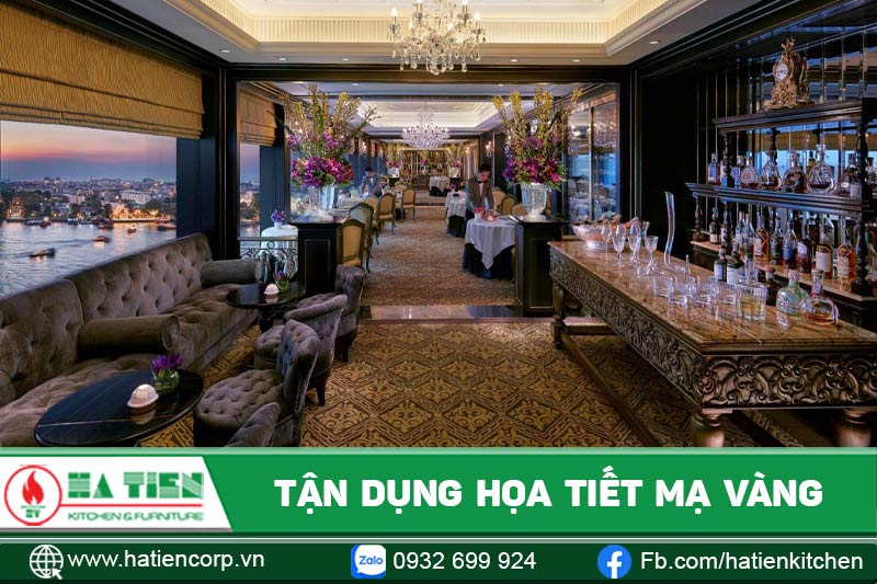 Hãy tận dụng họa tiết mạ vàng khi thiết kế