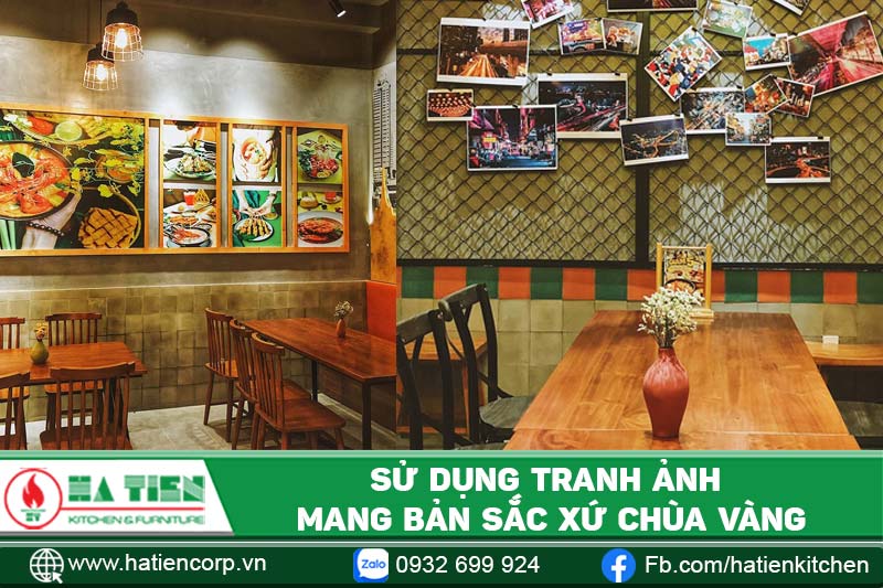 Bạn có thể sử dụng tranh ảnh mang bản sắc xứ Chùa Vàng để trang trí