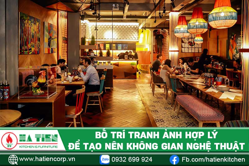 Bố trí tranh ảnh hợp lý để kiến tạo nên không gian chuẩn nghệ thuật