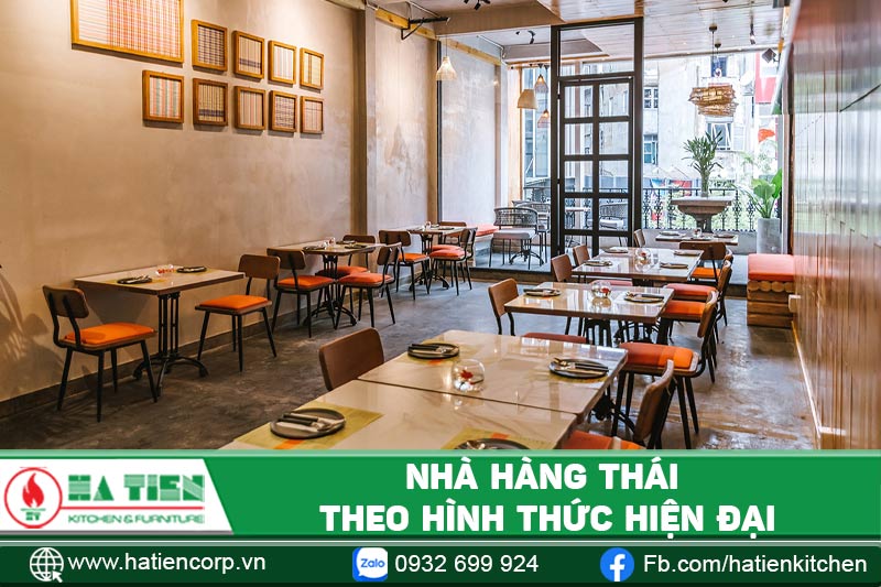 Nhà hàng món Thái khi thiết kế theo hình thức hiện đại