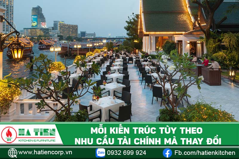 Mỗi kiến trúc sẽ tùy vào tài chính và nhu cầu của chủ nhân mà thay đổi