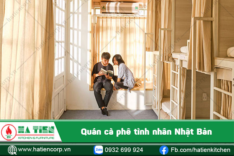 Không gian quán cà phê tình yêu phong cách Nhật rất ấm cúng