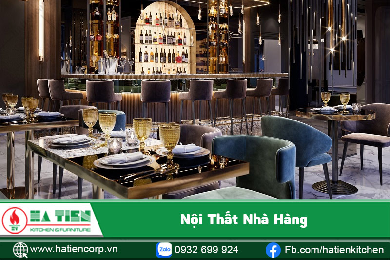 Nội thất trang trí phù hợp phong cách nhà hàng 5 sao