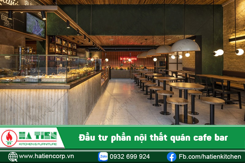 Không gian nội thất tại một cafe bar 