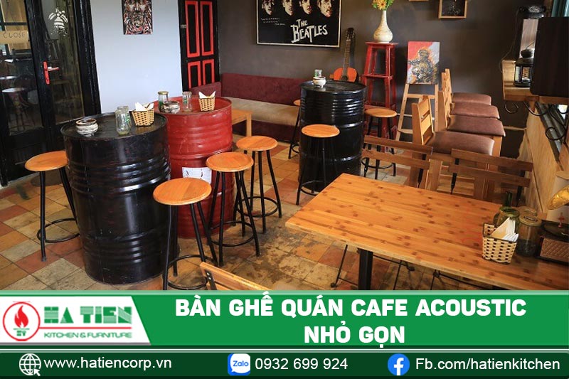 Bàn ghế quán cà phê acoustic nhỏ gọn