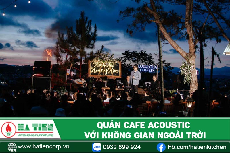 Quán cà phê acoustic không gian ngoài trời