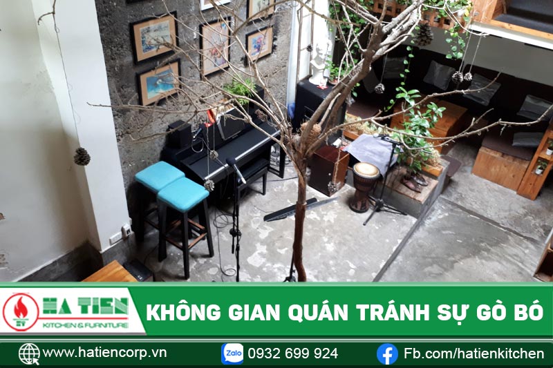 Không gian quán tránh sự gò bó