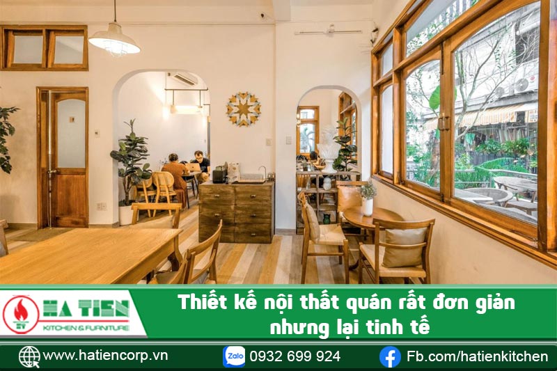 Thiết nội thất quán rất đơn giản nhưng lại tinh tế