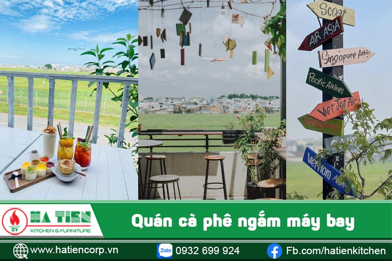 quán cà phê ngắm mấy bay
