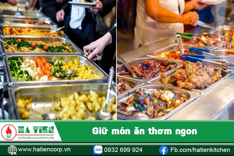 Quầy giữ nóng thức ăn thơm ngon