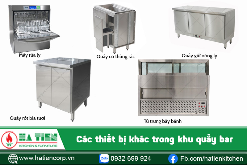 các thiết bị trong quầy bar