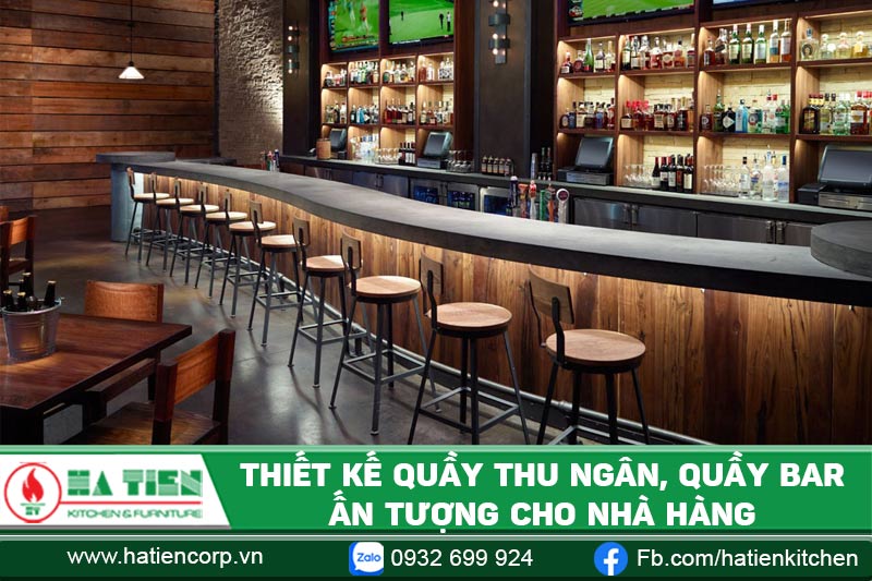 Thiết kế quầy thu ngân ấn tượng cho nhà hàng ẩm thực