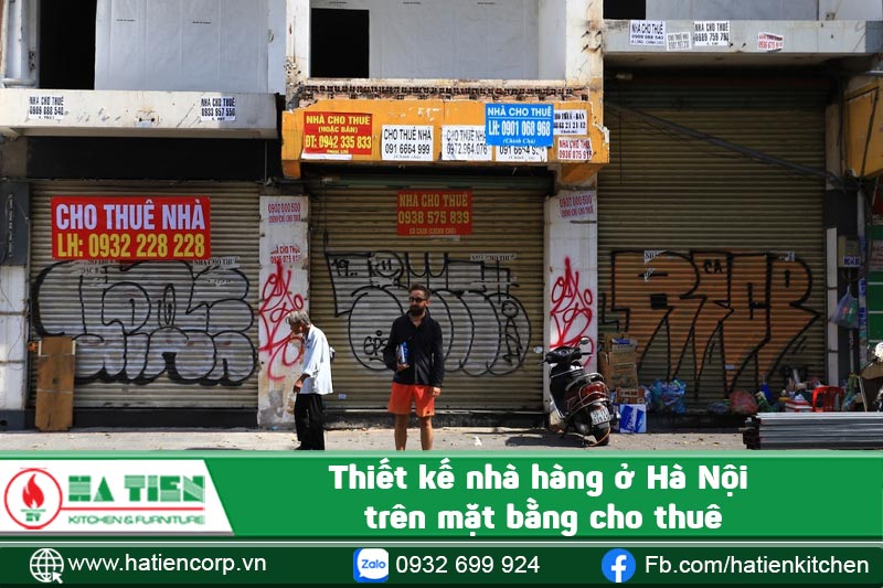 Thiết kế nhà hàng ở Hà Nội trên mặt bằng cho thuê