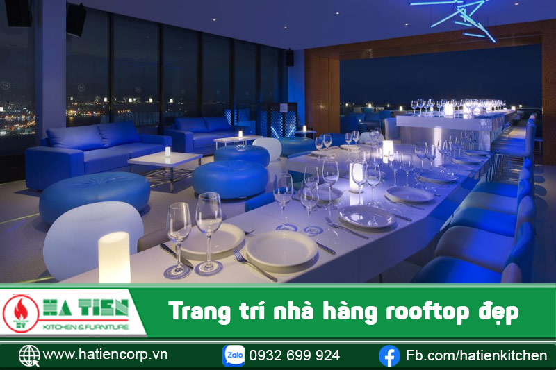 Trang trí nhà hàng rooftop đẹp