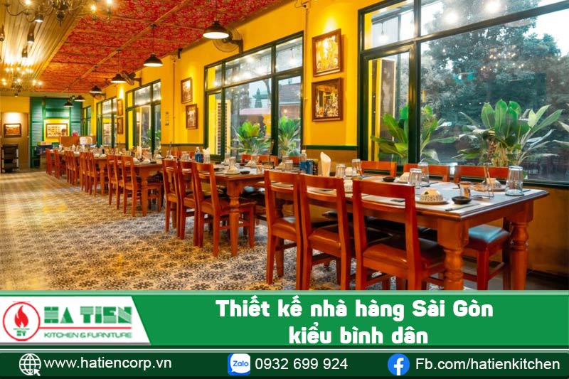 Thiết kế nhà hàng Sài Gòn kiểu bình dân