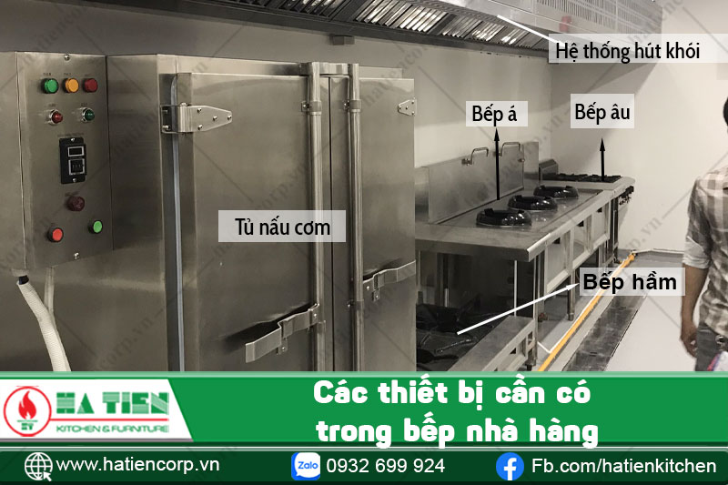 trang thiết bị trong nhà hàng