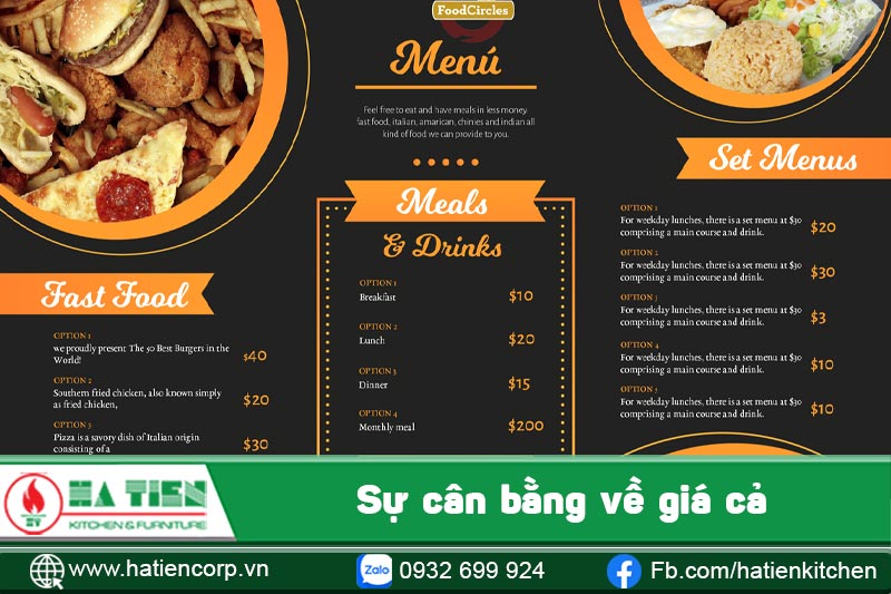 xây dựng thực đơn nhà hàng 8