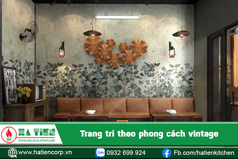 ý tưởng trang trí quán cà phê phong cách vintage