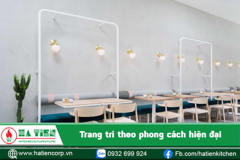 ý tưởng trang trí quán cà phê hiện đại