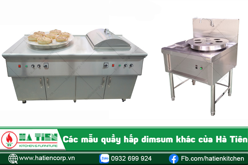 quầy bếp hấp dimsum
