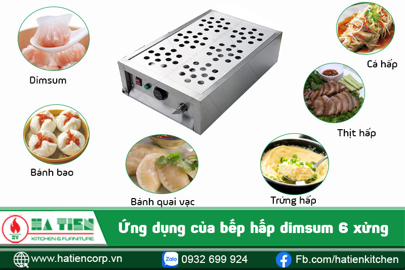 ứng dụng của bếp hấp dimsum
