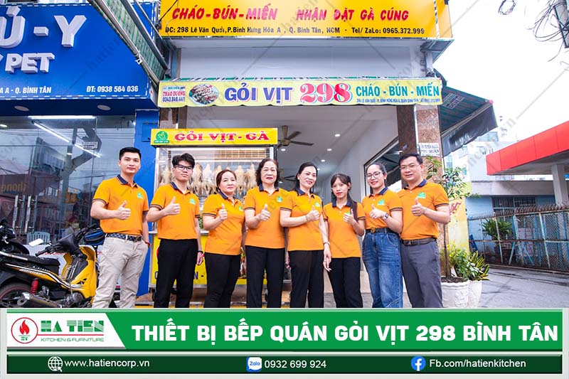 Thiết bị bếp quán ăn nhỏ - Gỏi Vịt 298 - Lê Văn Quới - Bình Tân