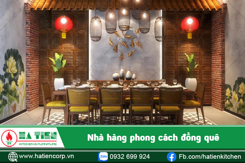 Cách kinh doanh nhà hàng ăn uống hiệu quả với phong cách thiết kế đồng quê