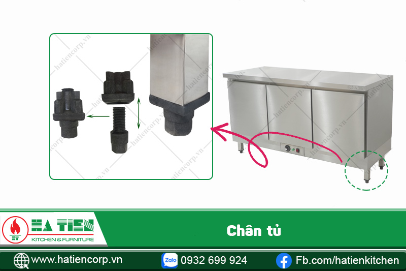 chân tủ sấy bát công nghiệp