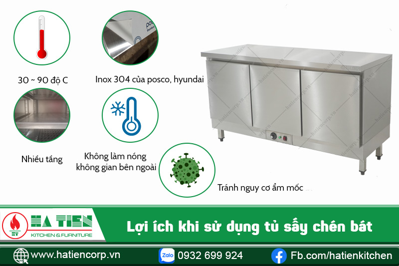 lợi ích của tủ sấy bát công nghiệp