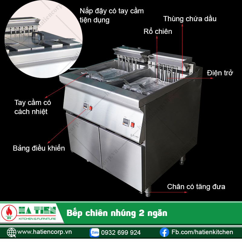 Cấu tạo bếp chiên nhúng Hà Tiên