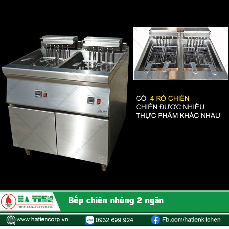 Bếp có đến 4 rổ chiên. Rất tiện dụng cho quý khách hàng