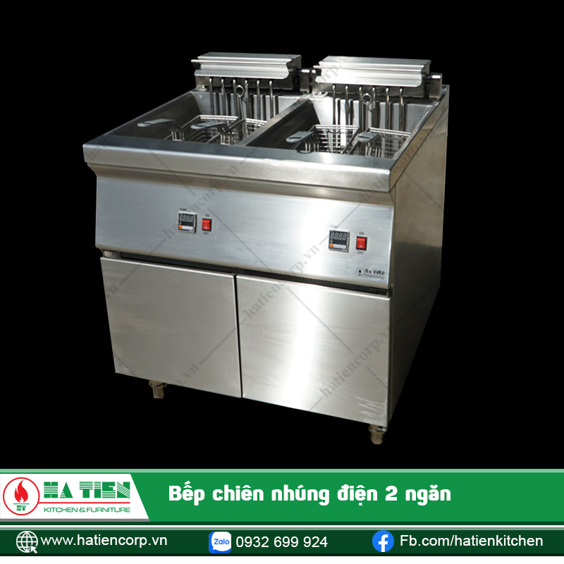Bếp chiên nhúng điện 2 ngăn Hà Tiên