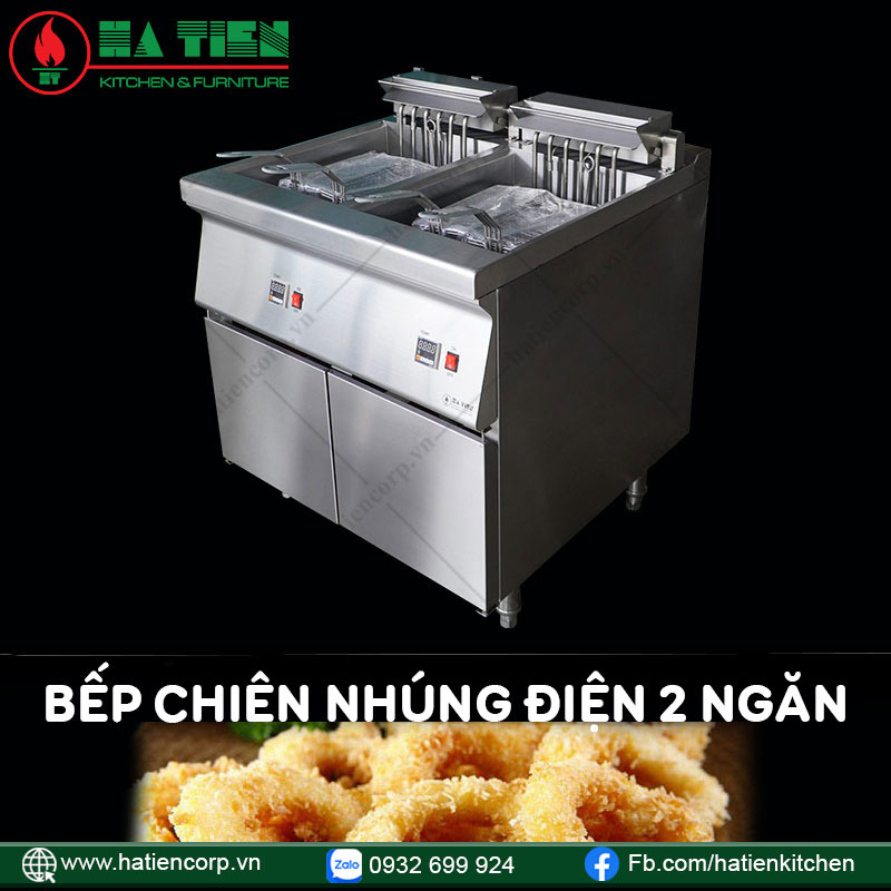 Bếp chiên nhúng điện 2 ngăn Hà Tiên