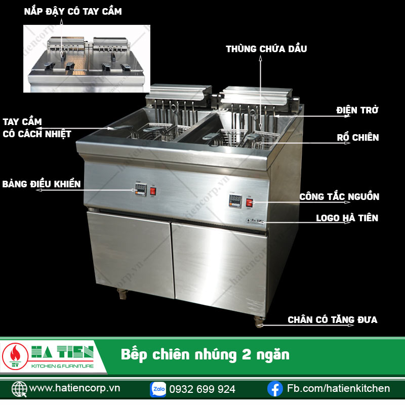 Cấu tạo bếp chiên nhúng Hà Tiên