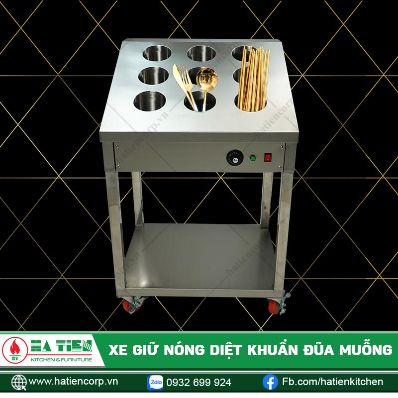 Xe giữ nóng giệt khuẩn đũa muỗng