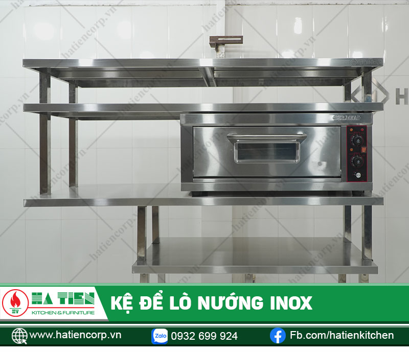 Kệ Để Lò Nướng Inox - Kệ Phẳng 3 Tầng Để Bàn