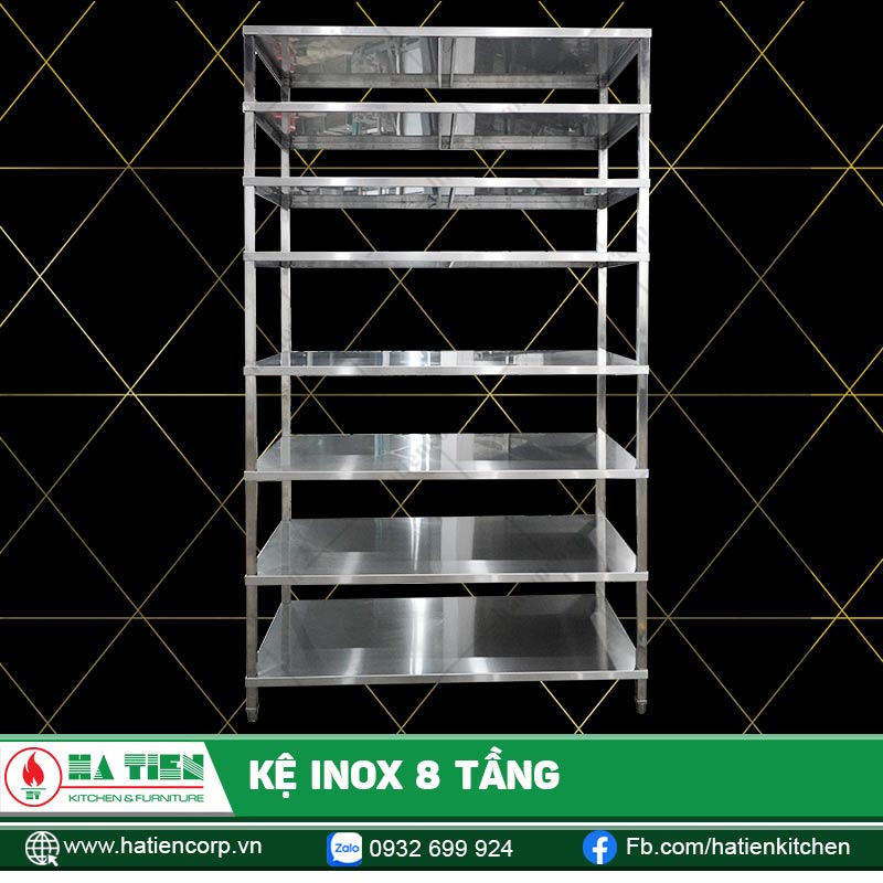 Kệ Inox 8 tầng Hà Tiên - Kệ inox 8 tầng chịu lực