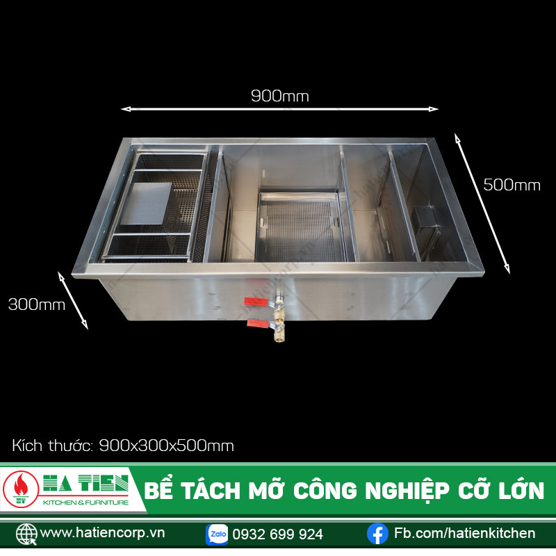 Bể Tách Mỡ Công Nghiệp Inox Cỡ Lớn
