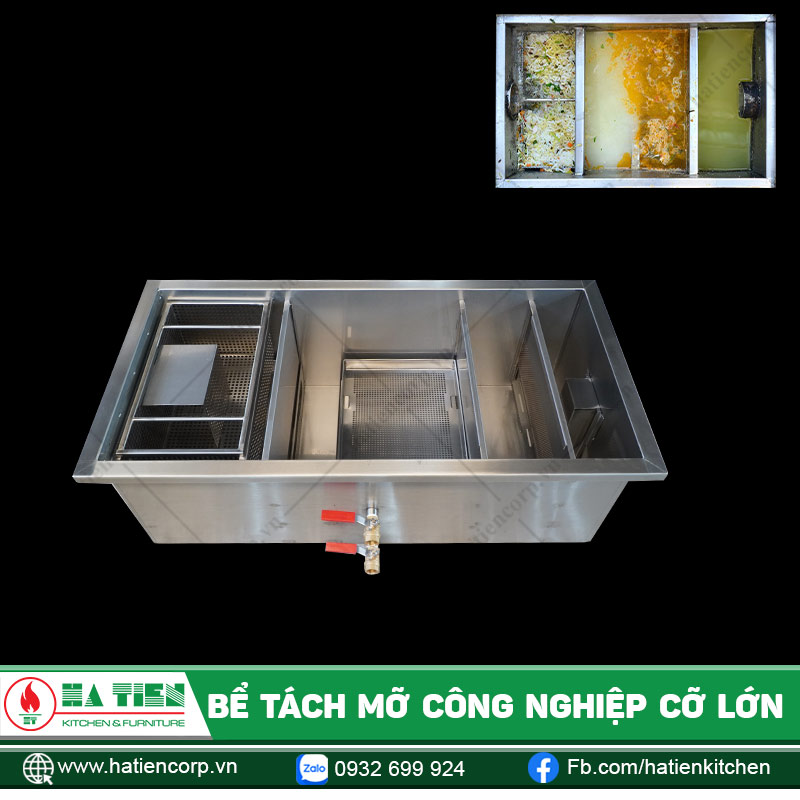 Bể Tách Mỡ Công Nghiệp Inox Cỡ Lớn