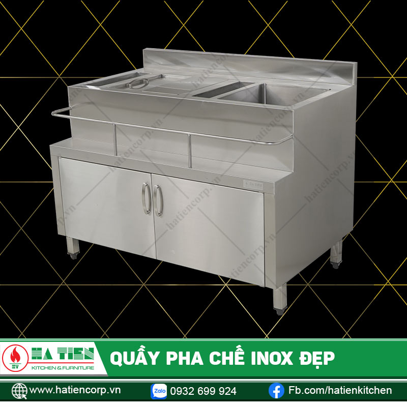 Quầy Pha Chế Đẹp - Thiết Kế Quầy Pha Chế Inox Hiện Đại