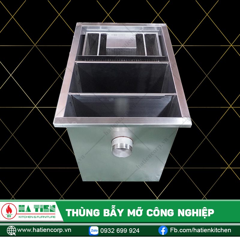 Thùng Bẫy Mỡ Inox Công Nghiệp Hiện Đại - Bể Tách Mỡ Nhà Hàng