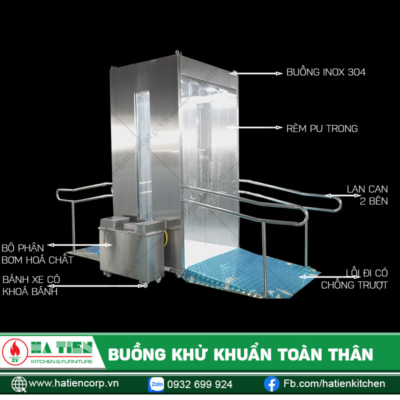 Cấu tạo buồng khử khuẩn di động do Hà Tiên sản xuất
