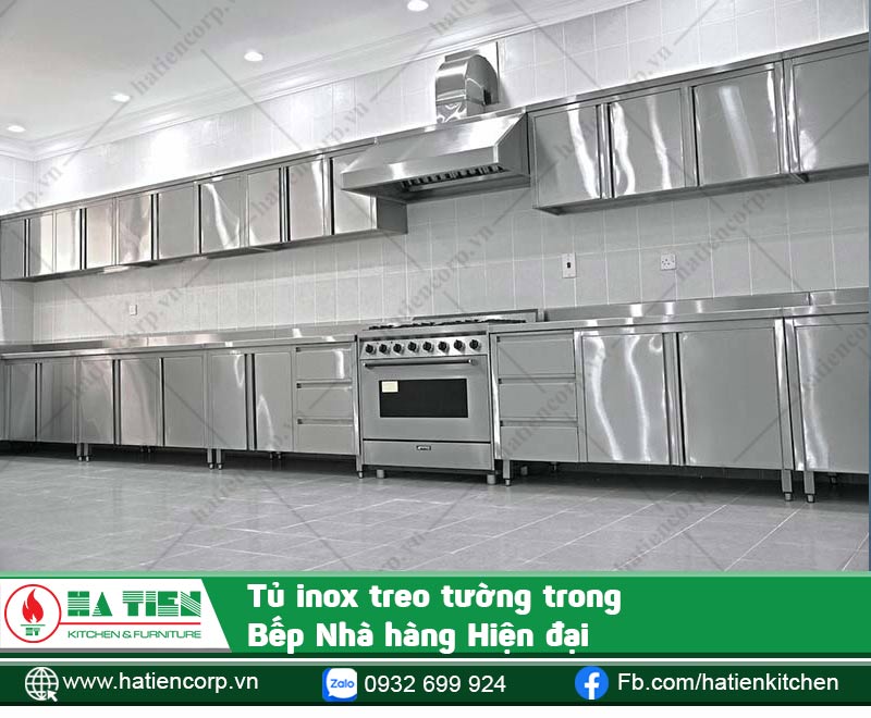 Tủ treo tường trong căn bếp hiện đại