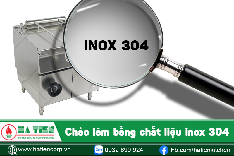 Chảo làm bằng chất liệu inox 304