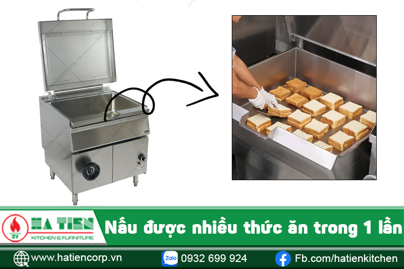 Nấu được lượng lớn thực phẩm trong 1 lần